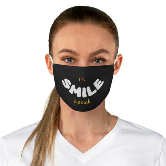 "Smile, It's Sunnah"-Fabric Face Mask