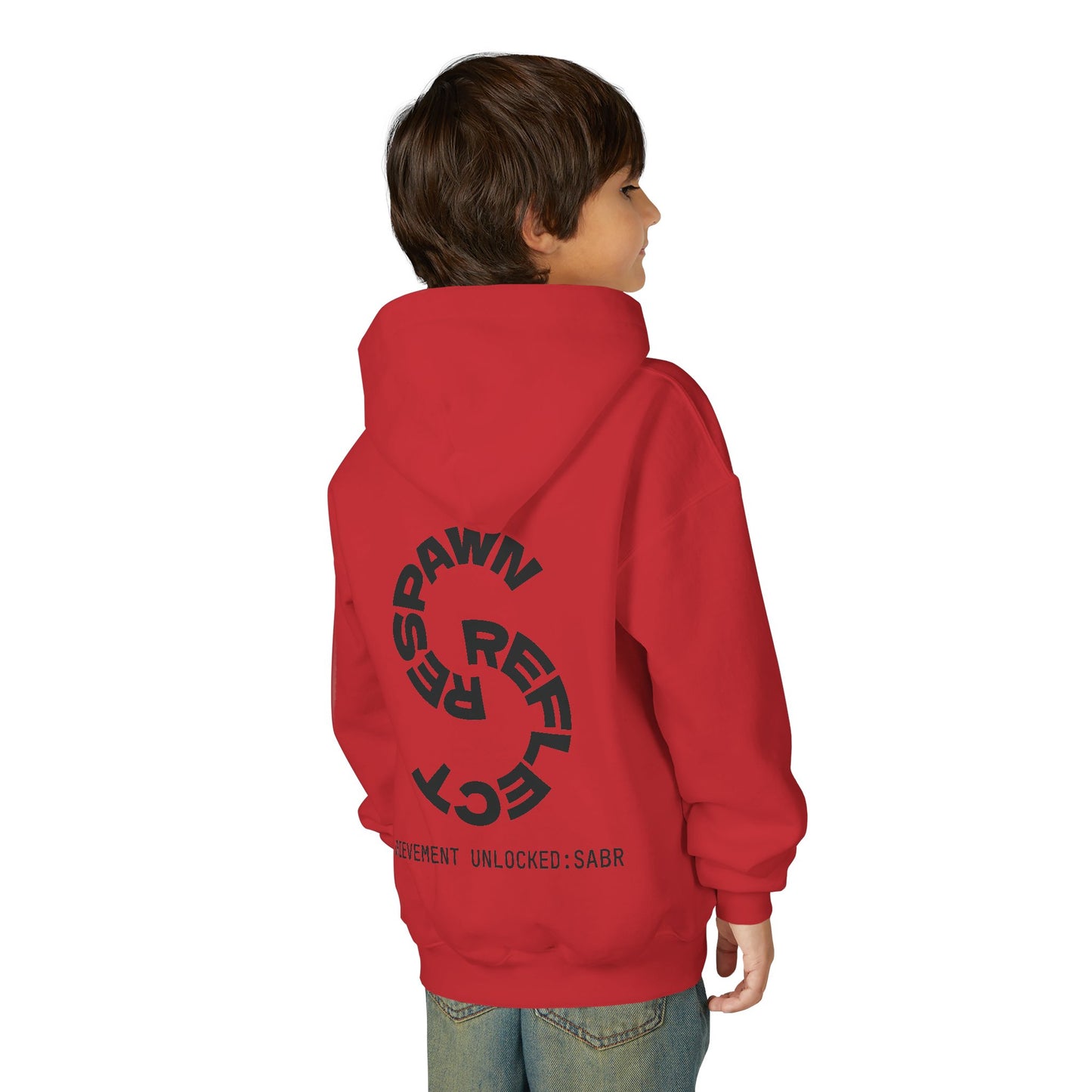 Youth Gamer Hoodie — Retro Controller 'Gamer' Design with 'Achievement Unlocked' Backprint