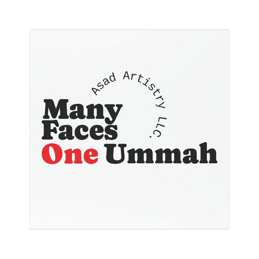 Many Faces One Ummah Car Magnet