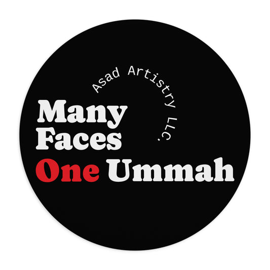 Many Faces One Ummah Mouse Pad