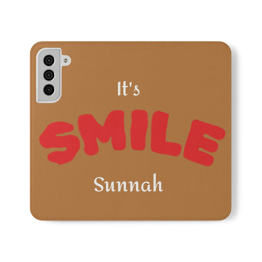 Smile It's Sunnah Flip Phone Case — W/ Wallet Cover