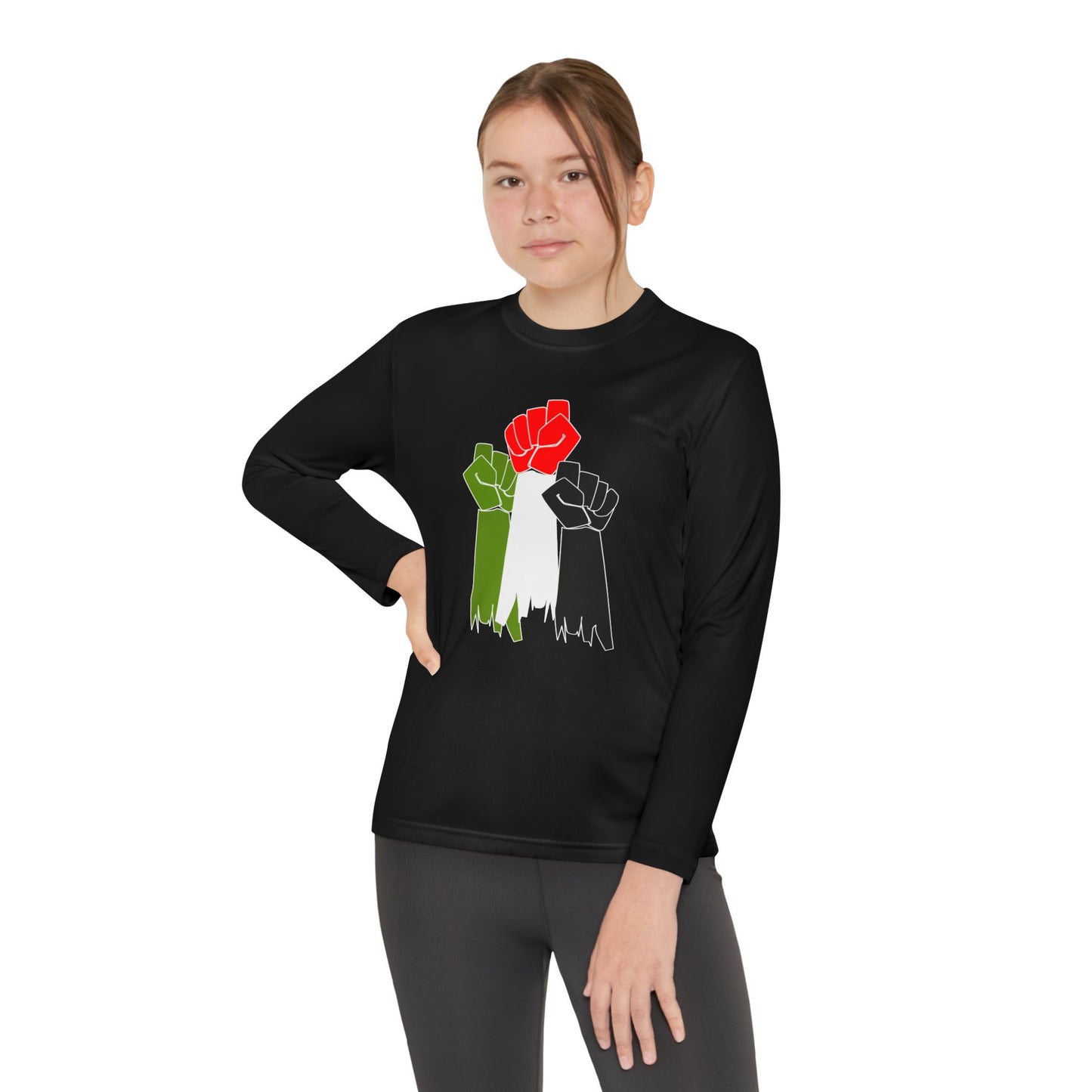Free Palestine- Youth Long Sleeve Competitor Tee