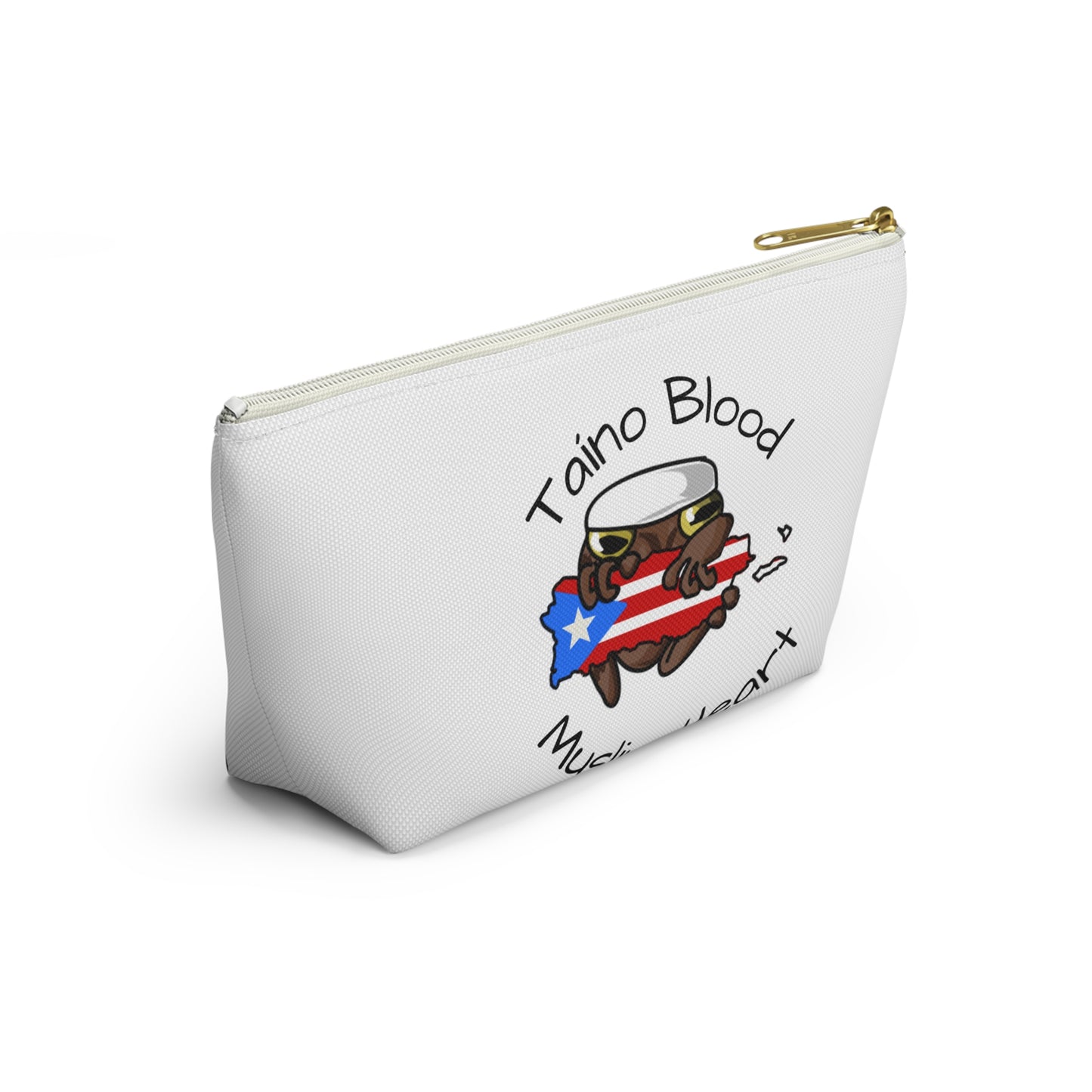 Accessory Pouch — Puerto Rico Taino Blood, Muslim Heart Travel Bag