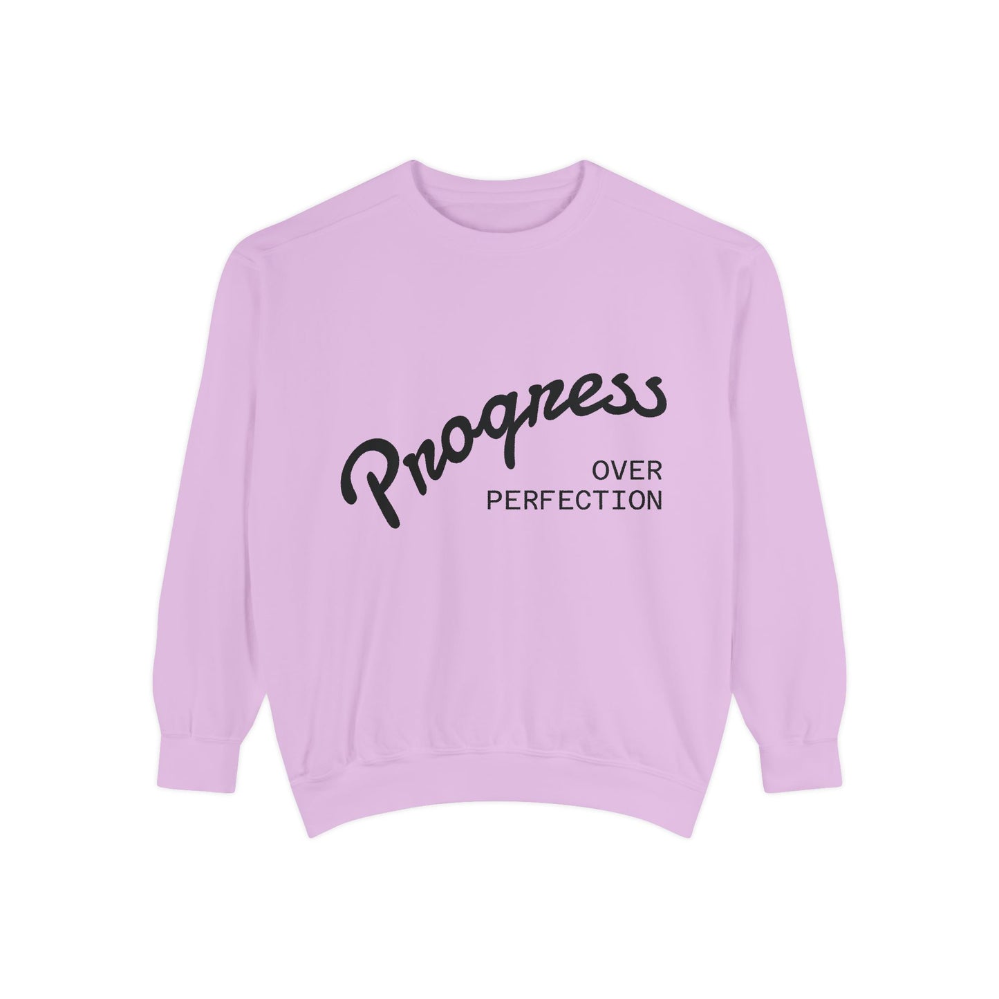 Unisex Inspirational Sweatshirt - Progress Over Perfection