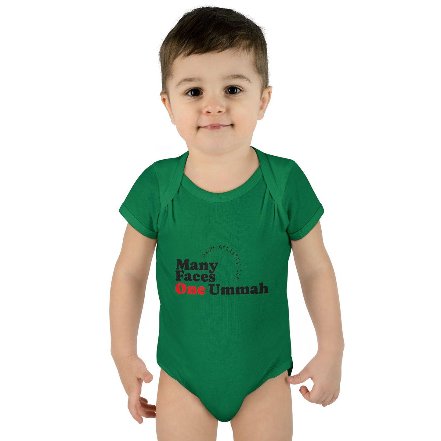 Many Faces One Ummah Infant Bodysuit – Softness, Simplicity, and Unity from Day One
