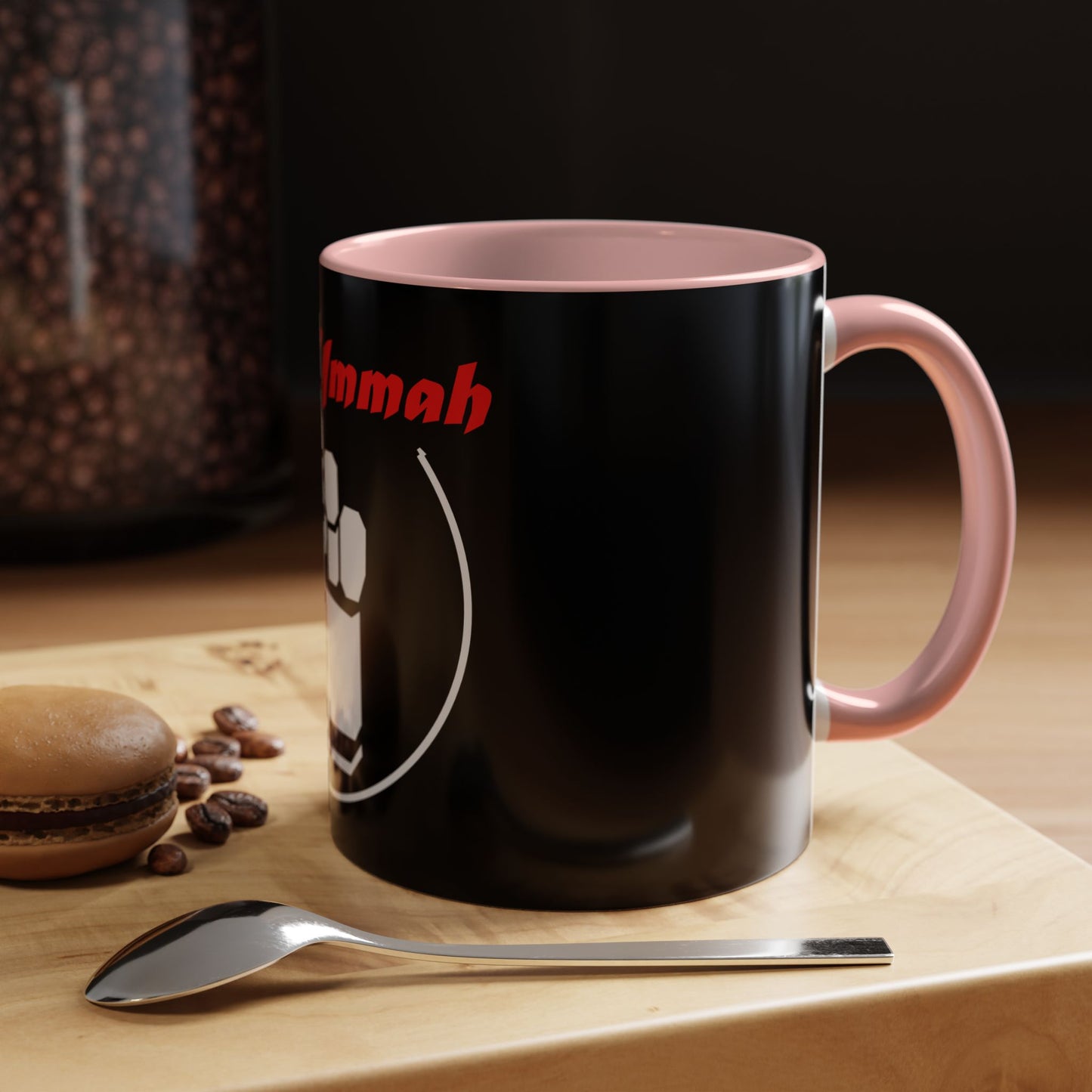 White One Ummah Logo Accent Coffee Mug