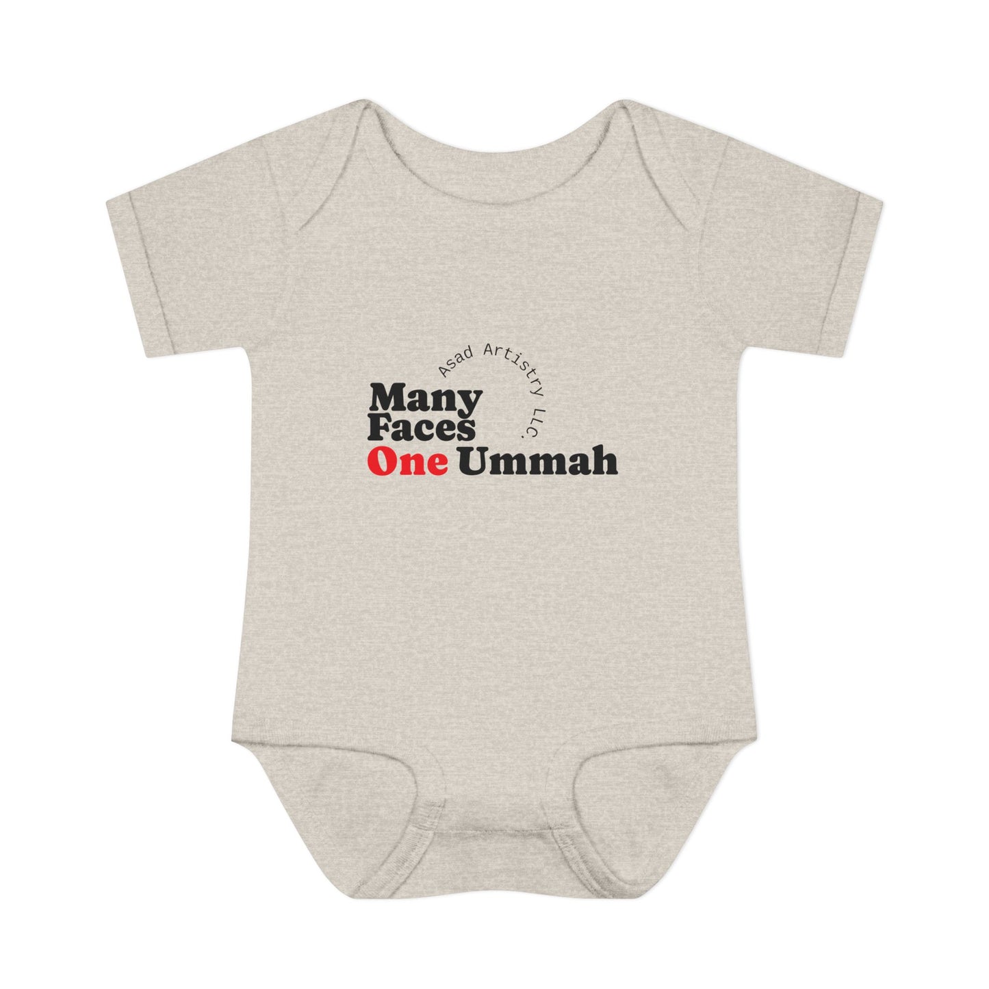 Many Faces One Ummah Infant Bodysuit – Softness, Simplicity, and Unity from Day One