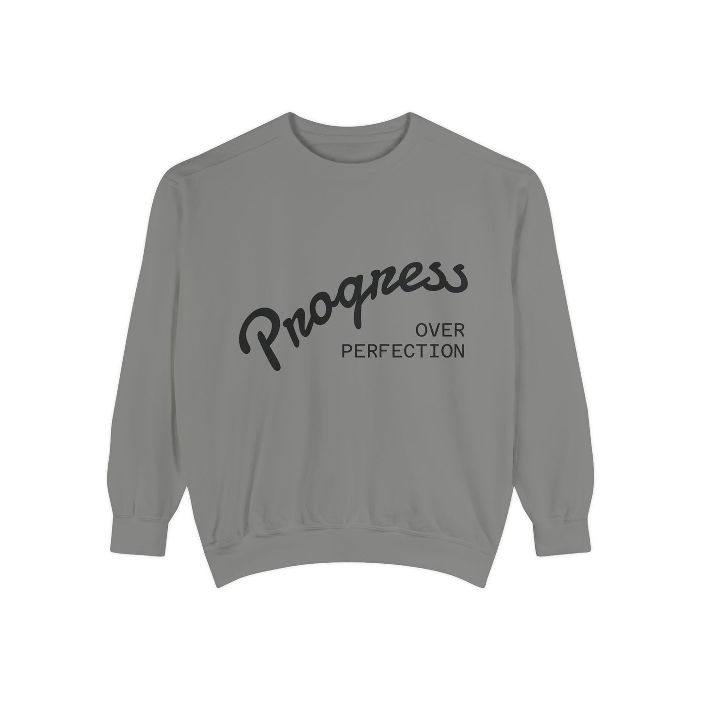 Unisex Inspirational Sweatshirt - Progress Over Perfection