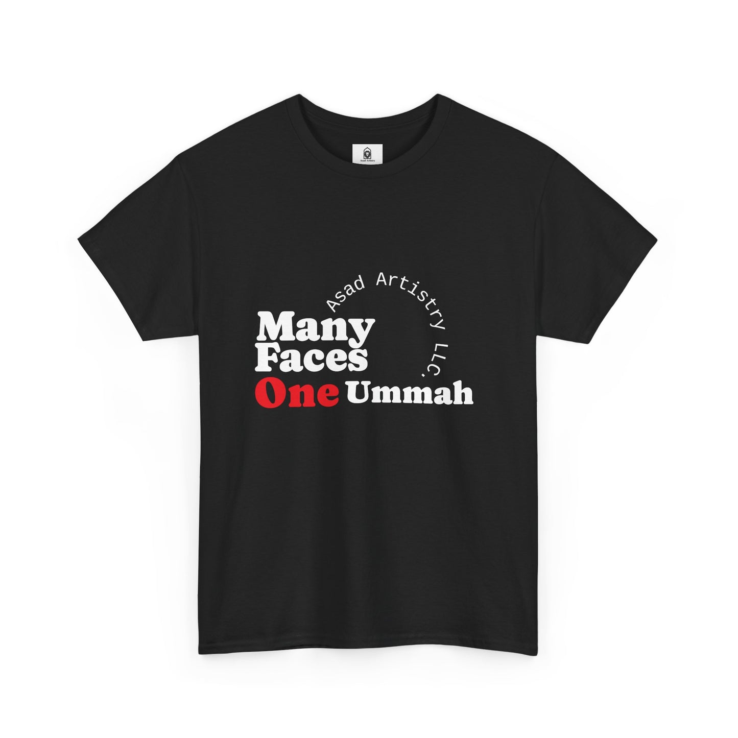 Unisex Heavy Cotton T-Shirt – "Many Faces, One Ummah"