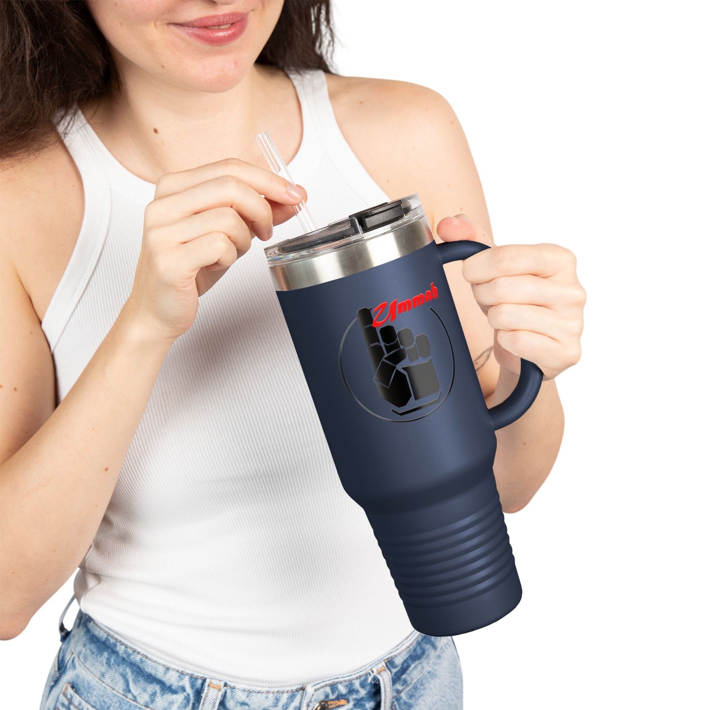 One ummah Insulated Travel Mug - Perfect for Coffee Lovers on the Go, 40oz Stylish Drinkware for Home, Office, Camping, and Gifts