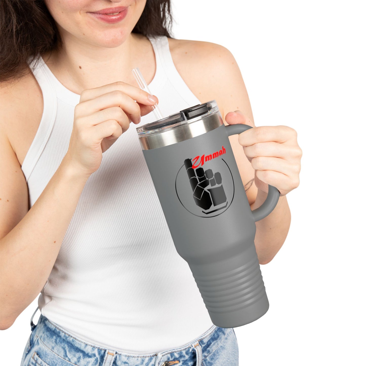 One ummah Insulated Travel Mug - Perfect for Coffee Lovers on the Go, 40oz Stylish Drinkware for Home, Office, Camping, and Gifts