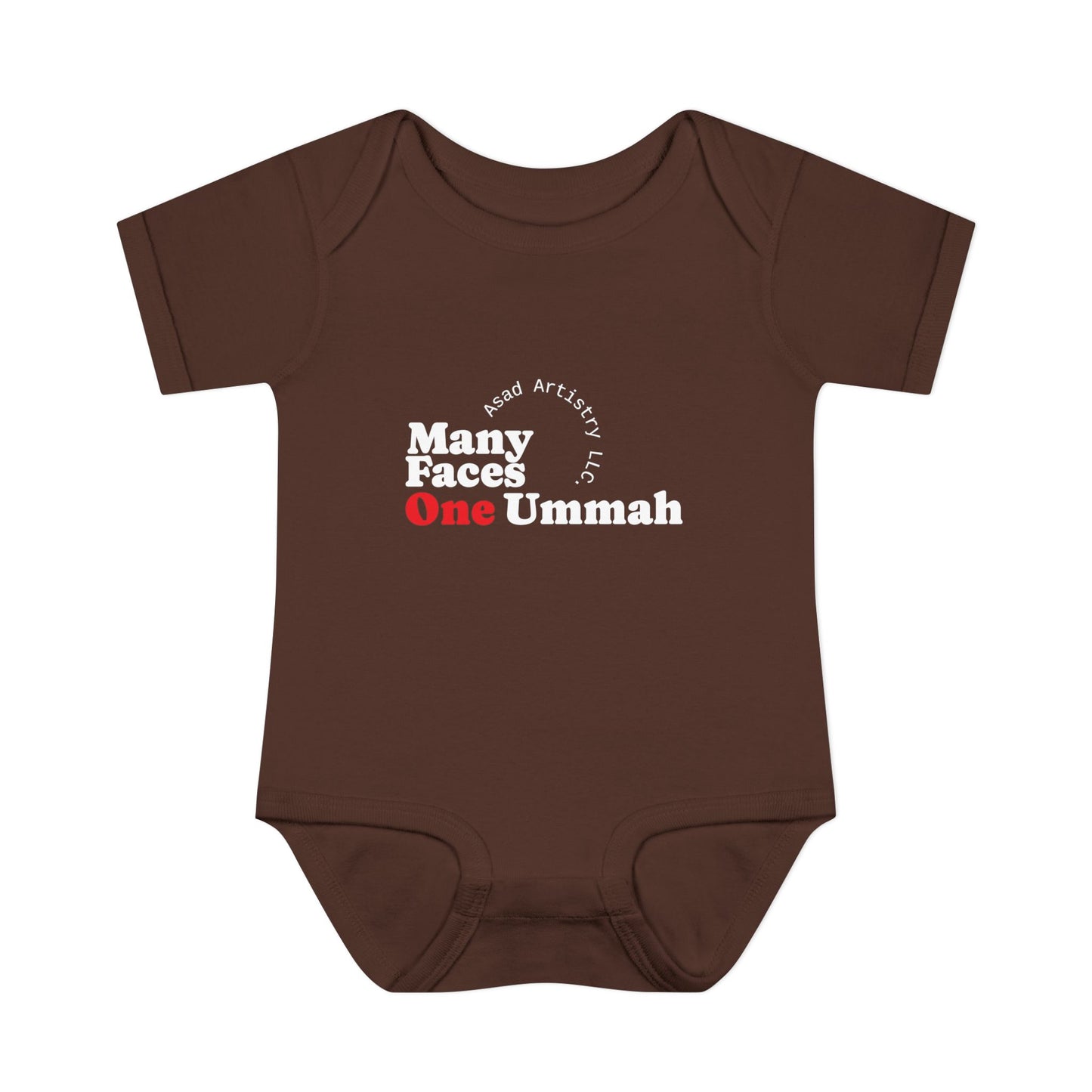 Many Faces One Ummah Infant Bodysuit – Softness, Simplicity, and Unity from Day One