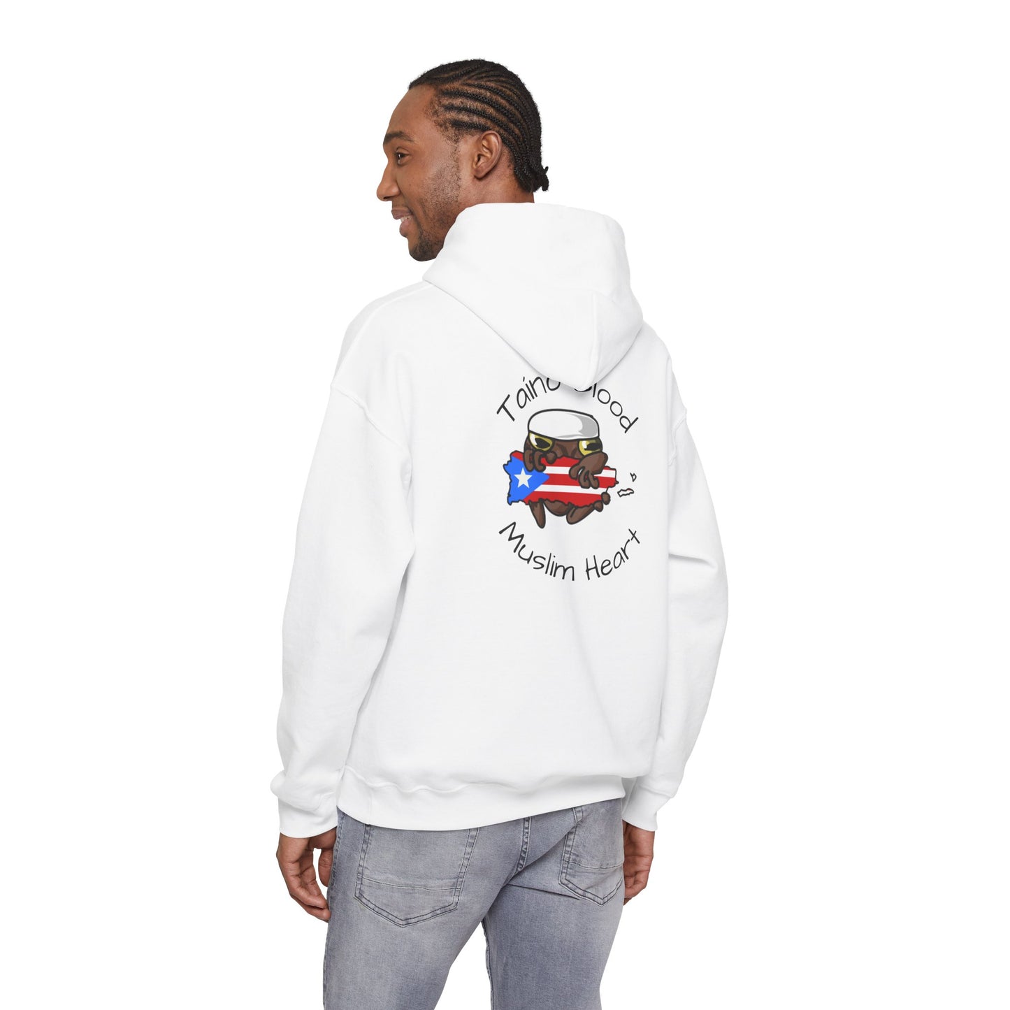 Puerto Rican Muslim Hoodie – Taino Blood, Muslim Heart