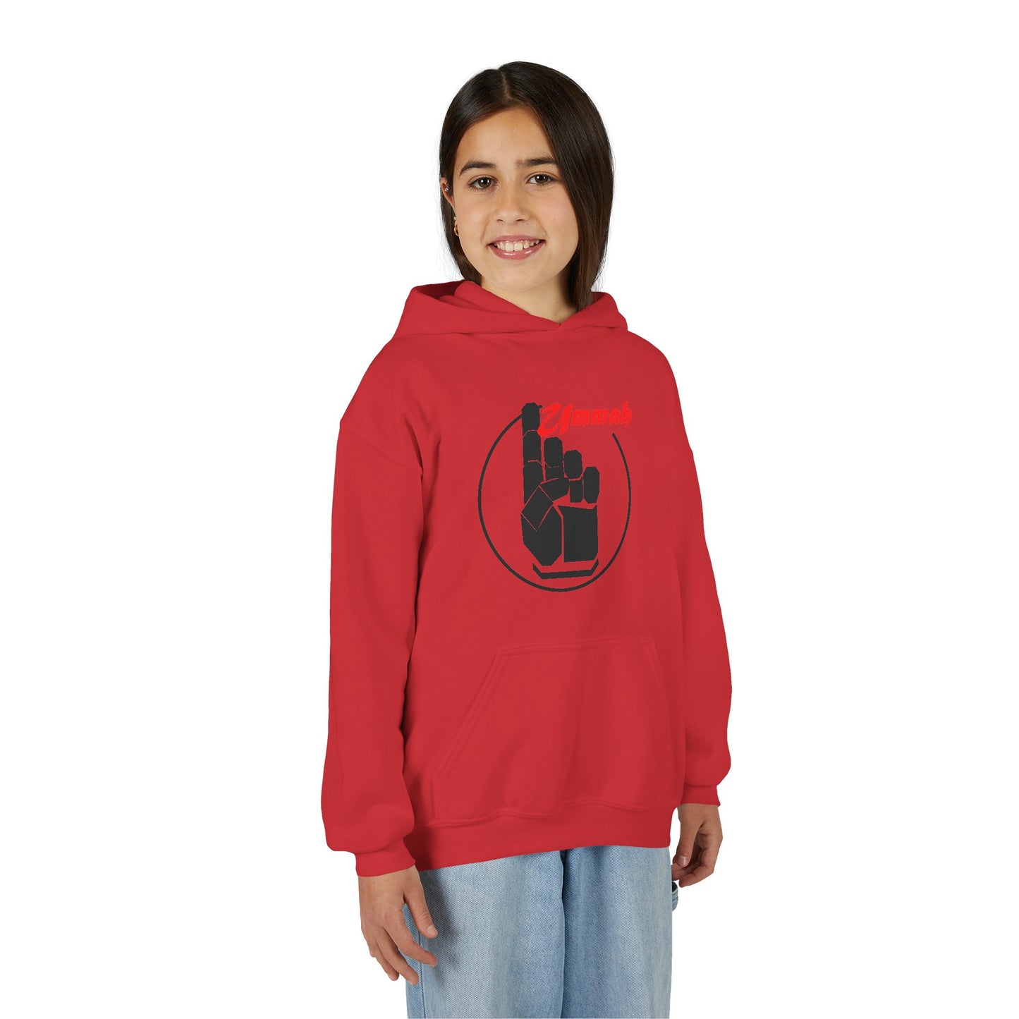 Youth Hooded Sweatshirt with 'Ummah' Graphic - Cozy & Stylish for All Occasions