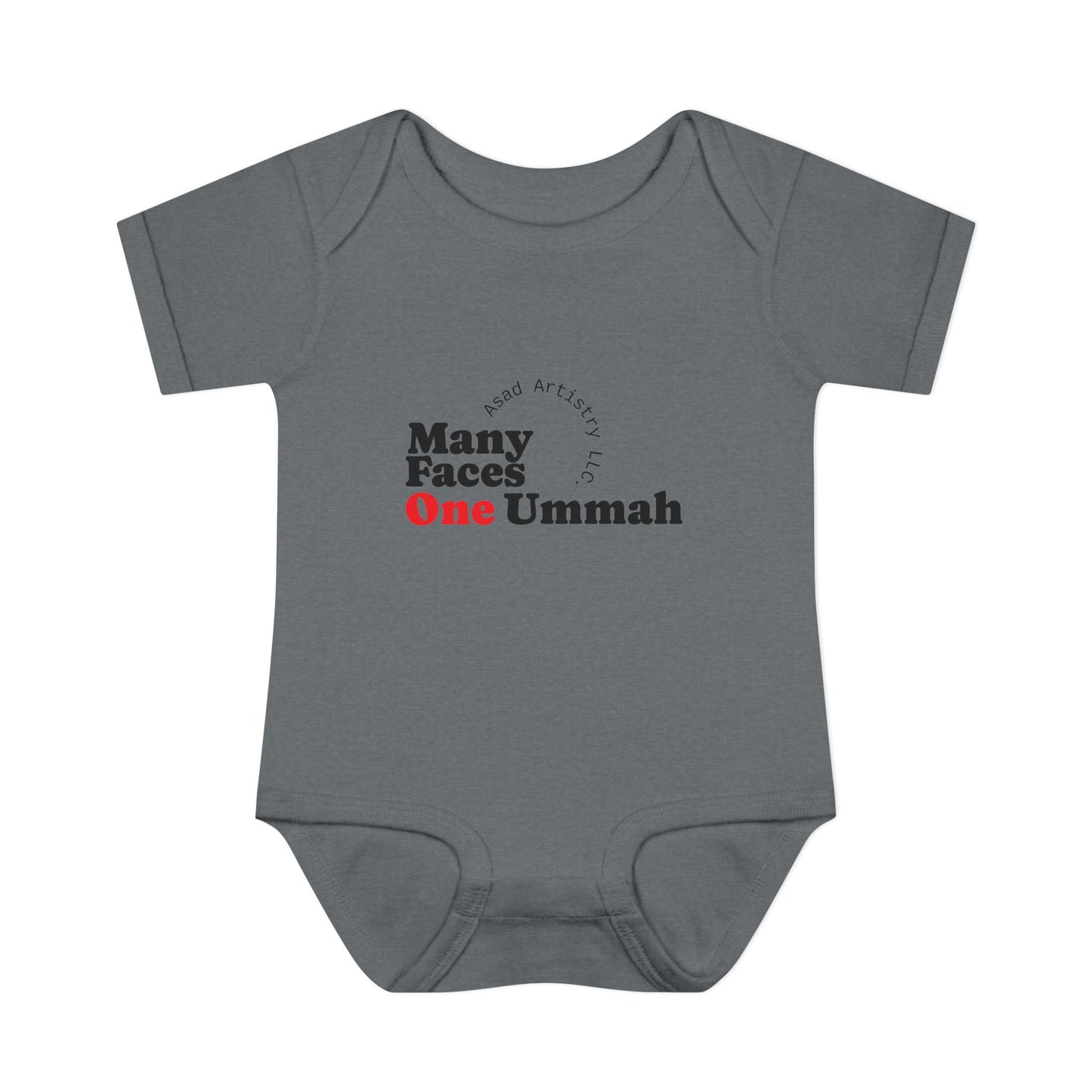 Many Faces One Ummah Infant Bodysuit – Softness, Simplicity, and Unity from Day One