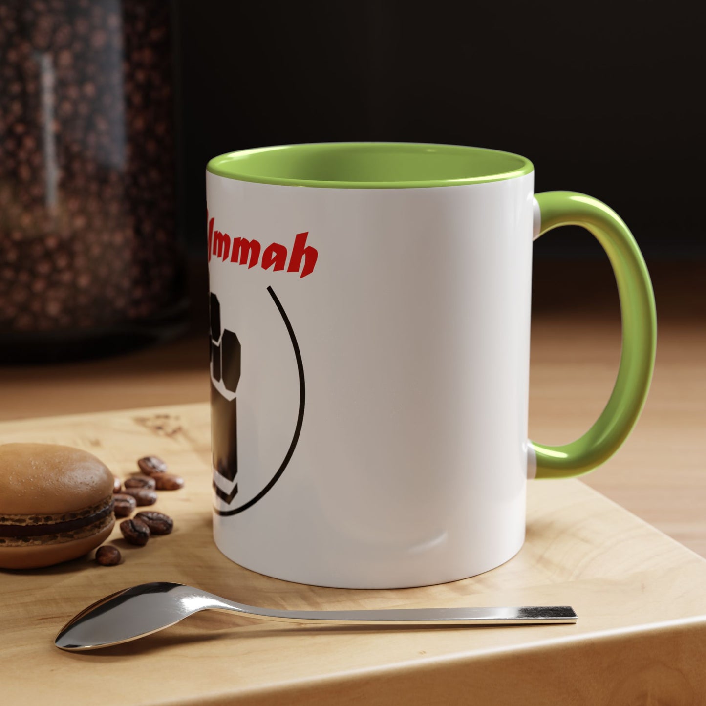 Black Logo-One Ummah Accent Coffee Mug – Sip with Unity