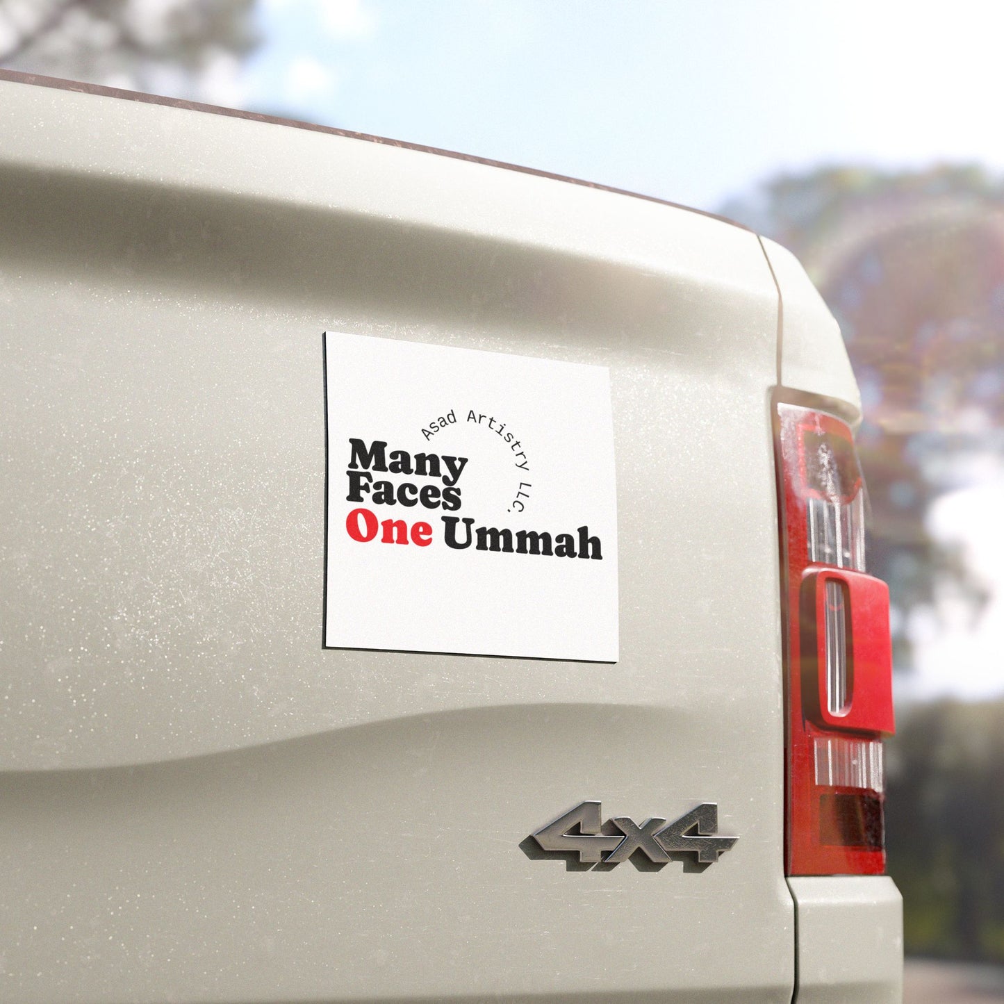 Many Faces One Ummah Car Magnet
