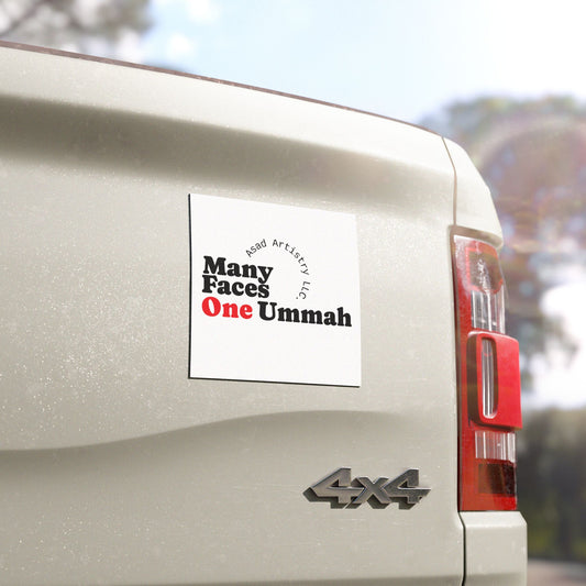 Many Faces One Ummah Car Magnet