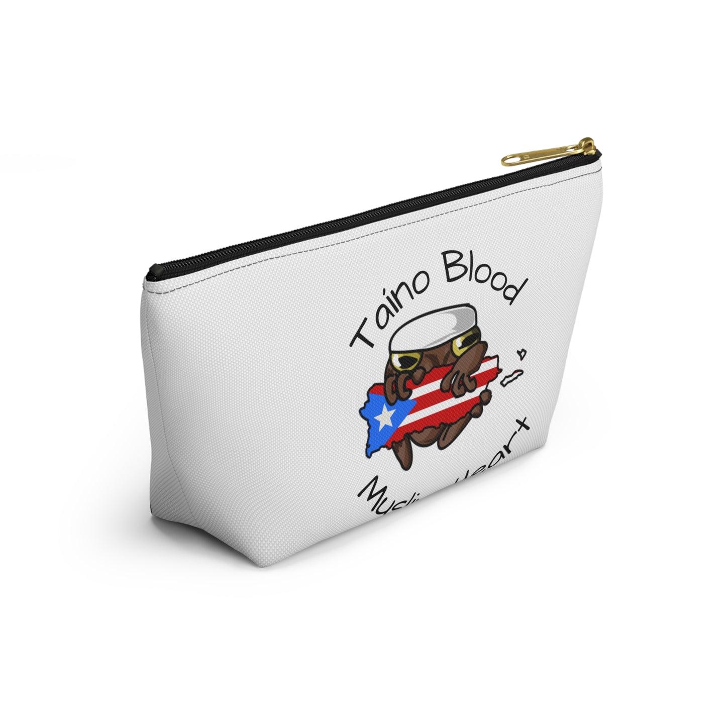 Accessory Pouch — Puerto Rico Taino Blood, Muslim Heart Travel Bag