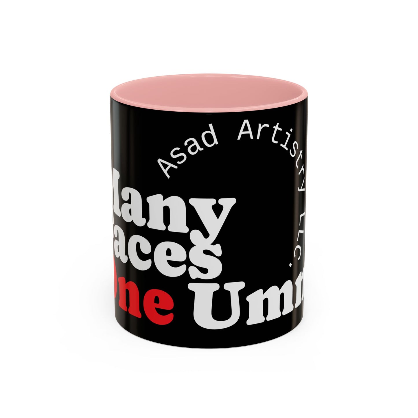Many Faces, One Ummah Accent Coffee Mug – Sip with Unity