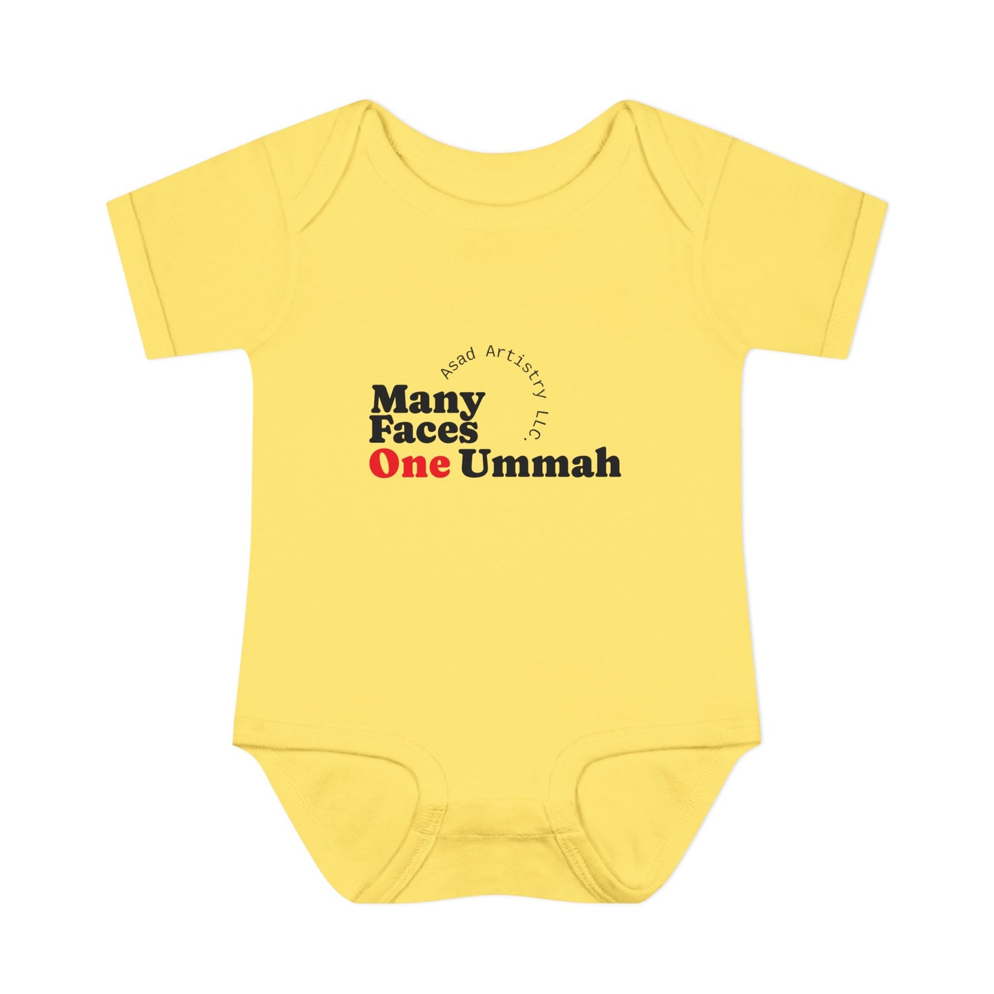 Many Faces One Ummah Infant Bodysuit – Softness, Simplicity, and Unity from Day One