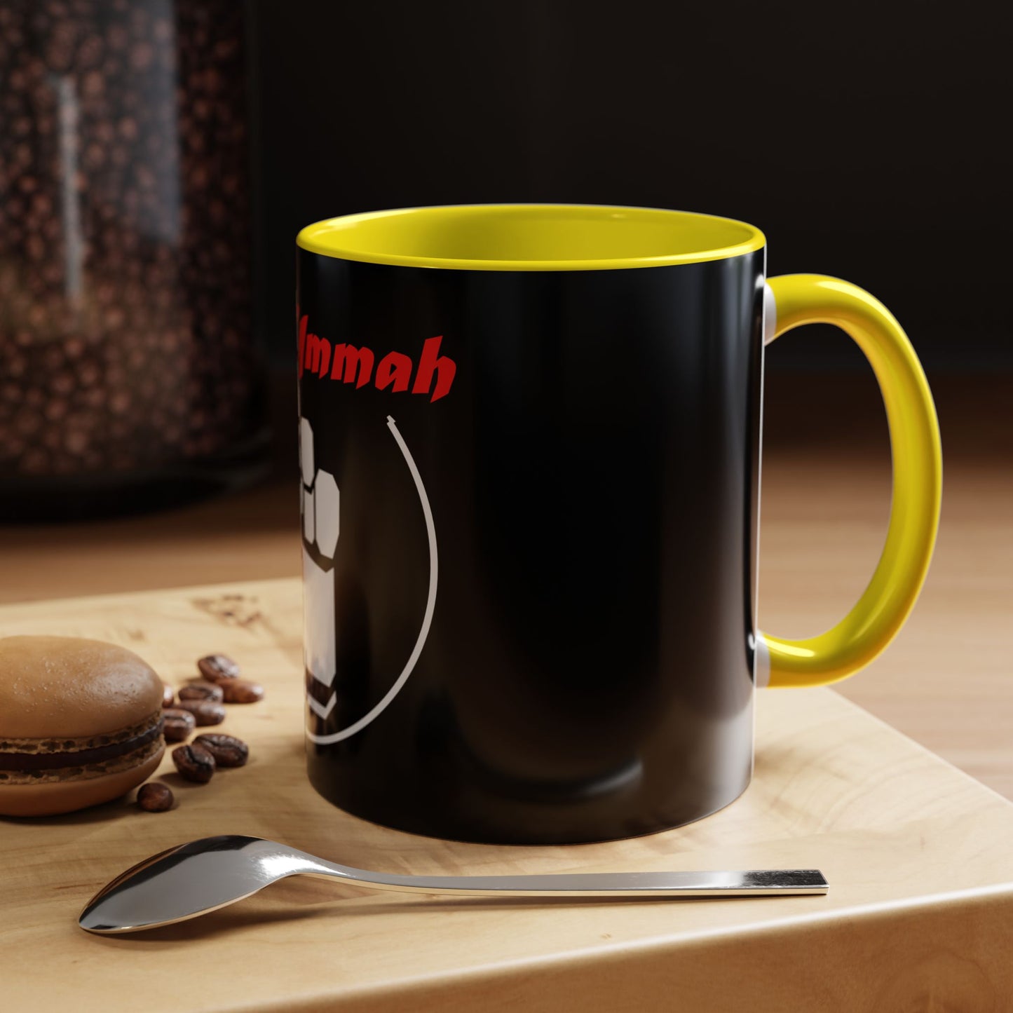 White One Ummah Logo Accent Coffee Mug