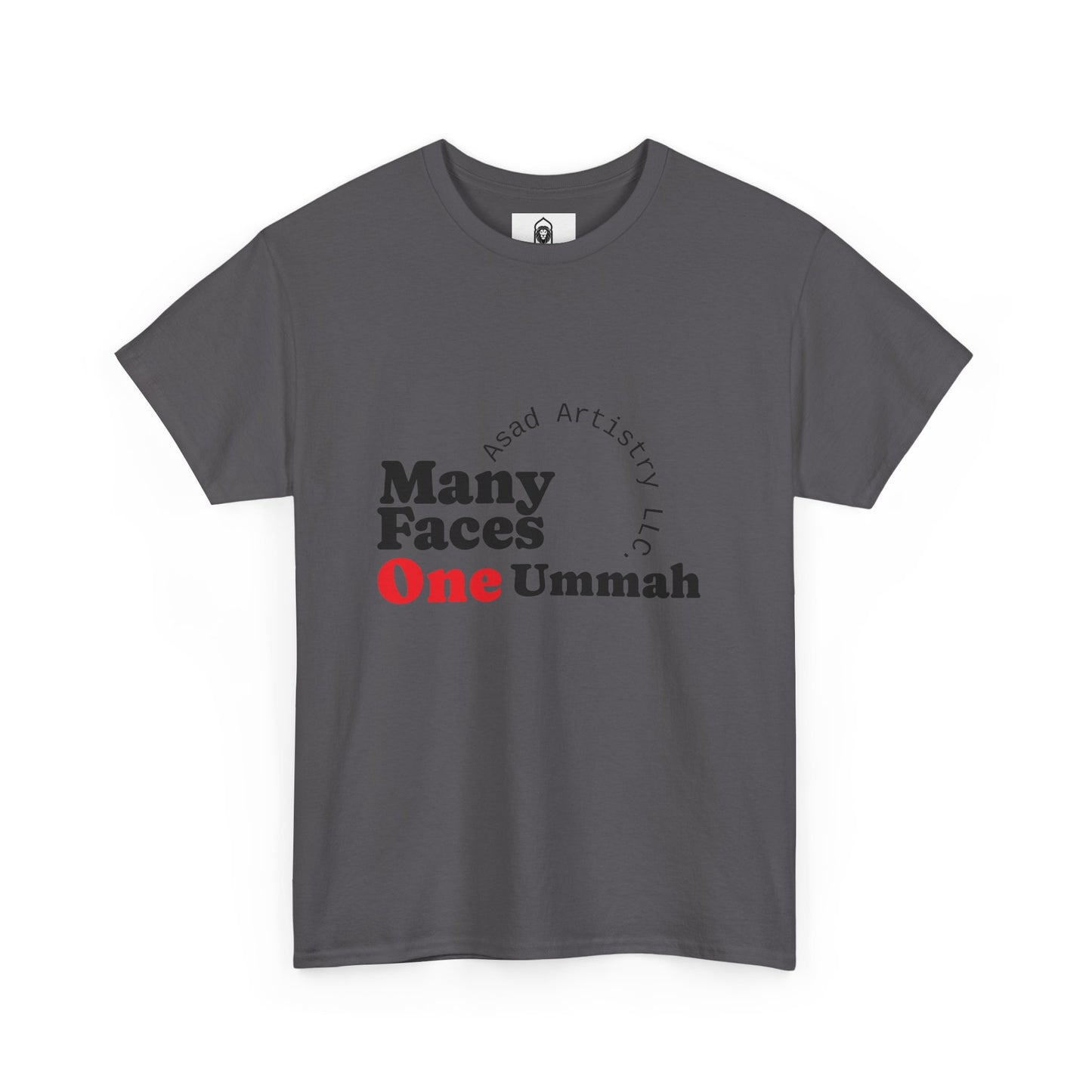 Unisex Heavy Cotton T-Shirt – "Many Faces, One Ummah"