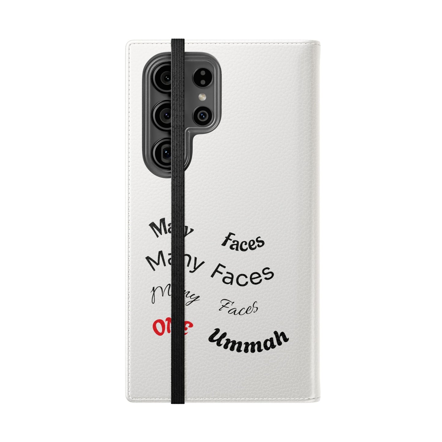 Many Faces, One Ummah Flip Case — where purpose meets protection.