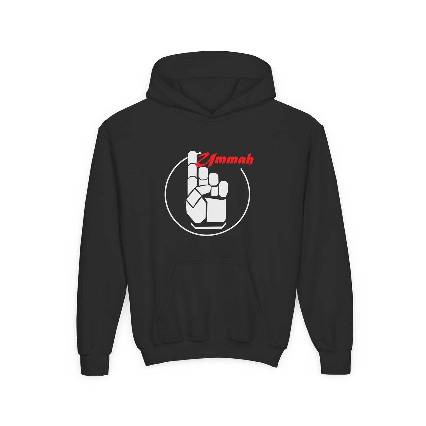 Youth Hooded Sweatshirt with 'Ummah' Graphic - Cozy & Stylish for All Occasions