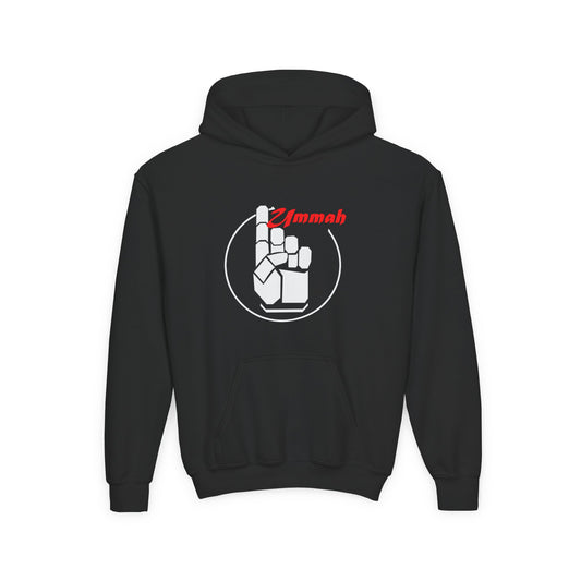 Youth Hooded Sweatshirt with 'Ummah' Graphic - Cozy & Stylish for All Occasions