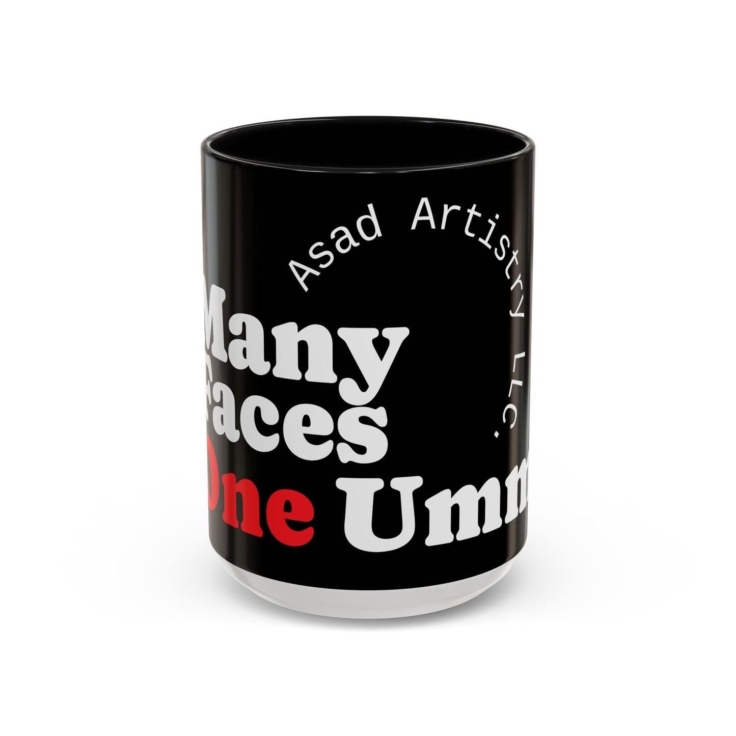 Many Faces, One Ummah Accent Coffee Mug – Sip with Unity