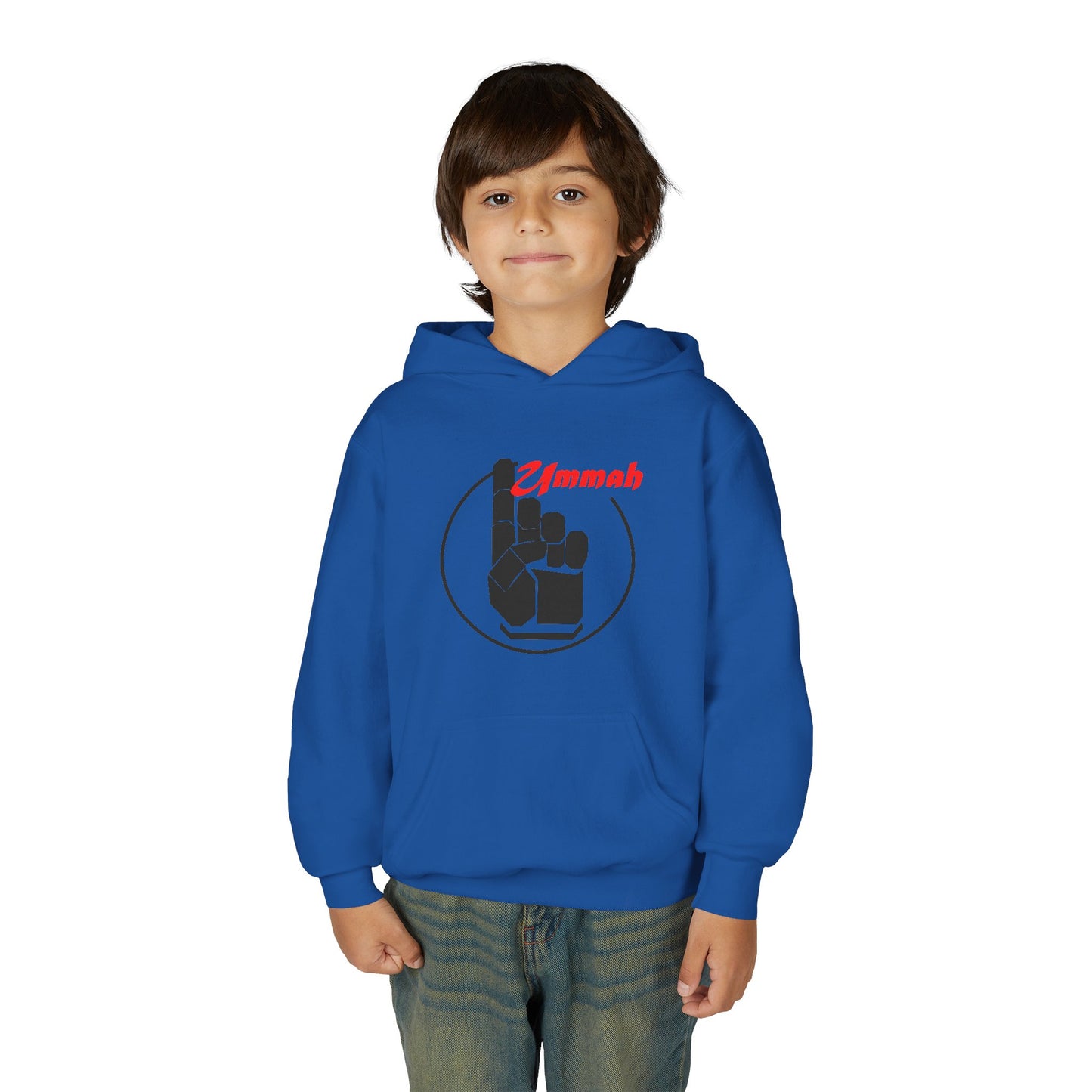 Youth Hooded Sweatshirt with 'Ummah' Graphic - Cozy & Stylish for All Occasions