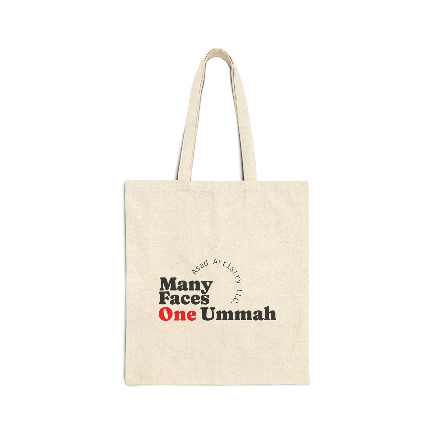 One Ummah Cotton Canvas Tote Bag – Eco-Friendly, Reusable Shopping Bag