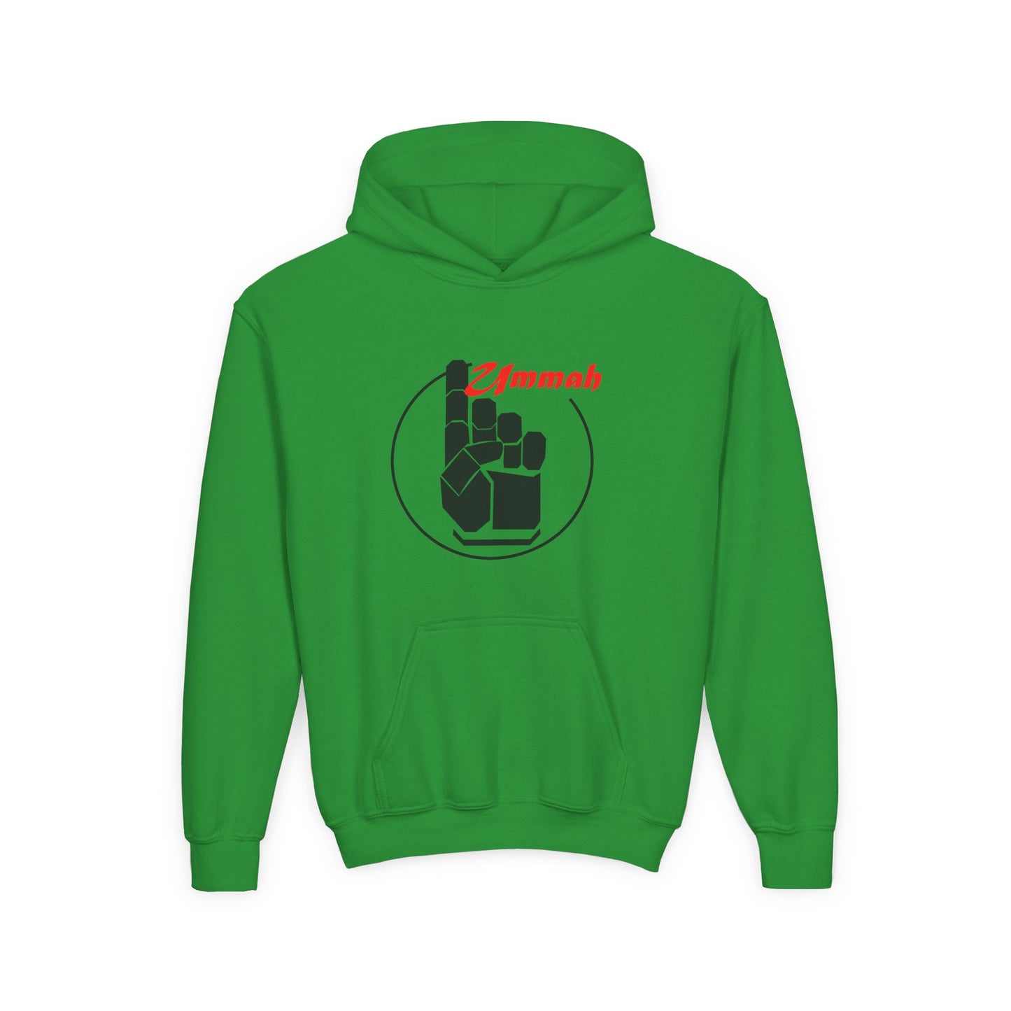 Youth Hooded Sweatshirt with 'Ummah' Graphic - Cozy & Stylish for All Occasions