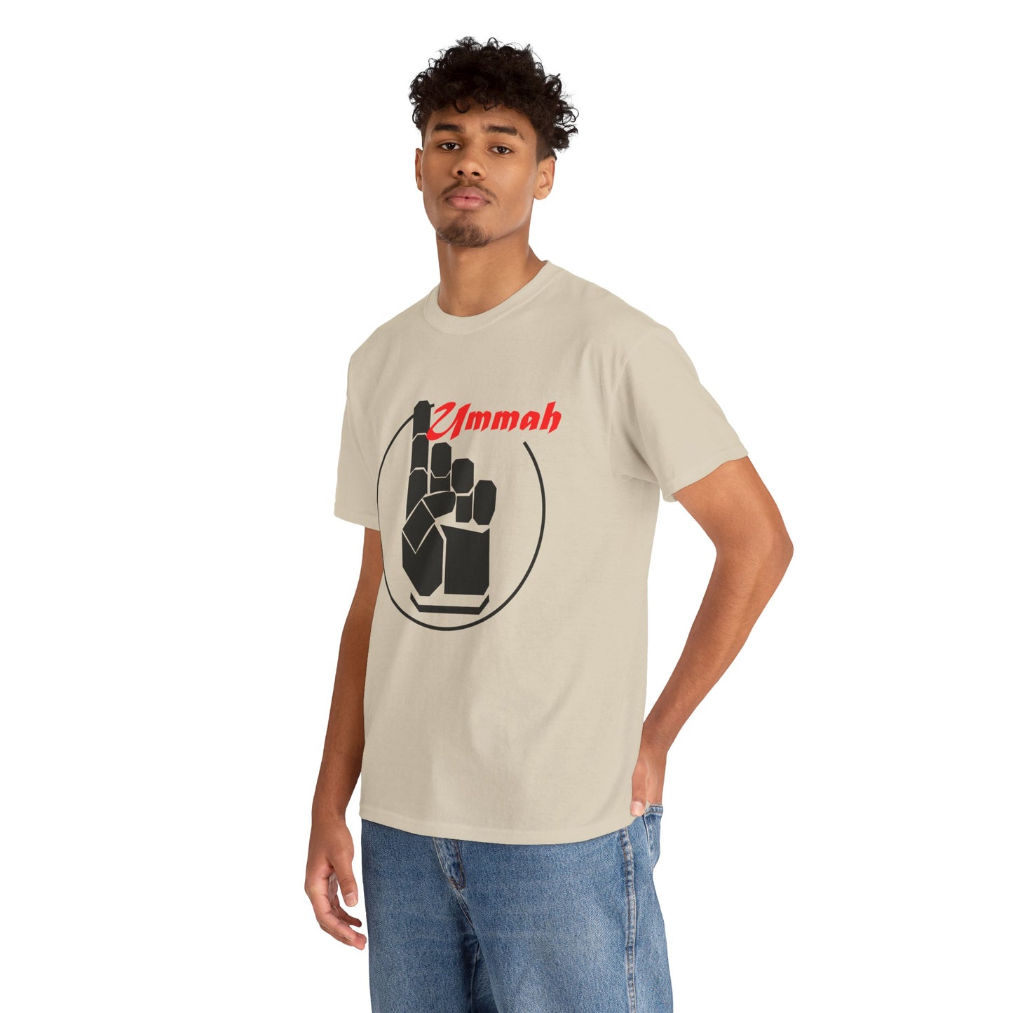 Unisex Heavy Cotton T-Shirt – "Many Faces, One Ummah"