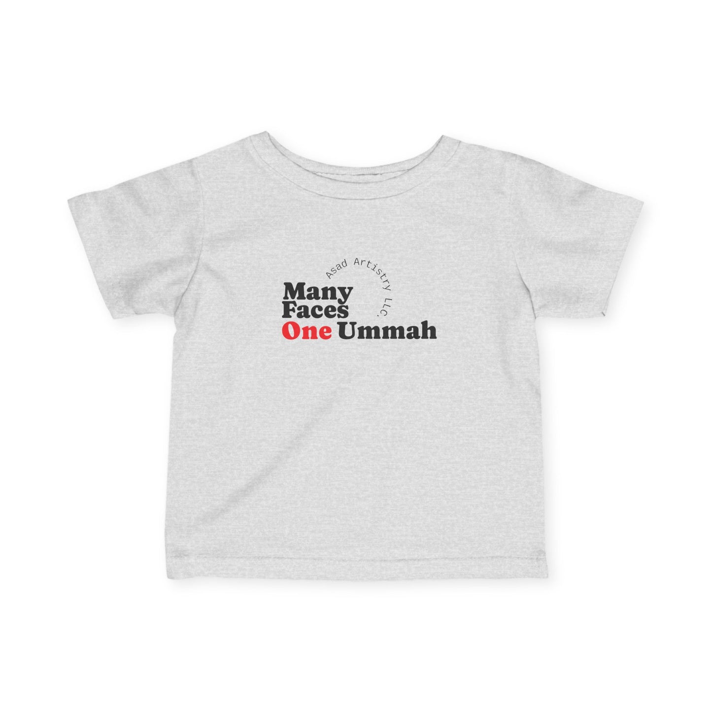 Many Faces One Ummah Infant Fine Jersey Tee – Softness That Speaks Unity