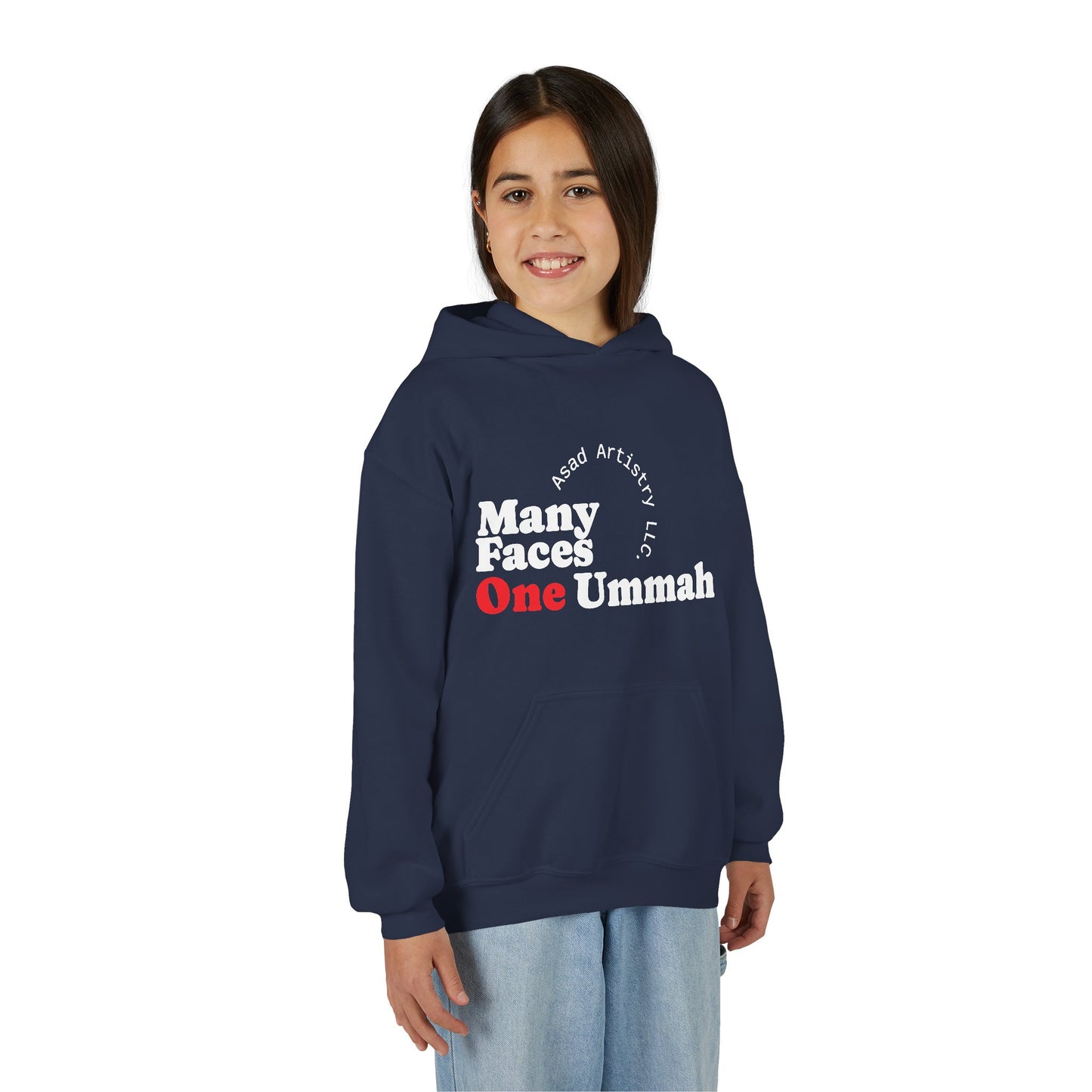 Youth Hoodie – Many Faces, One Ummah: Unity in Comfort