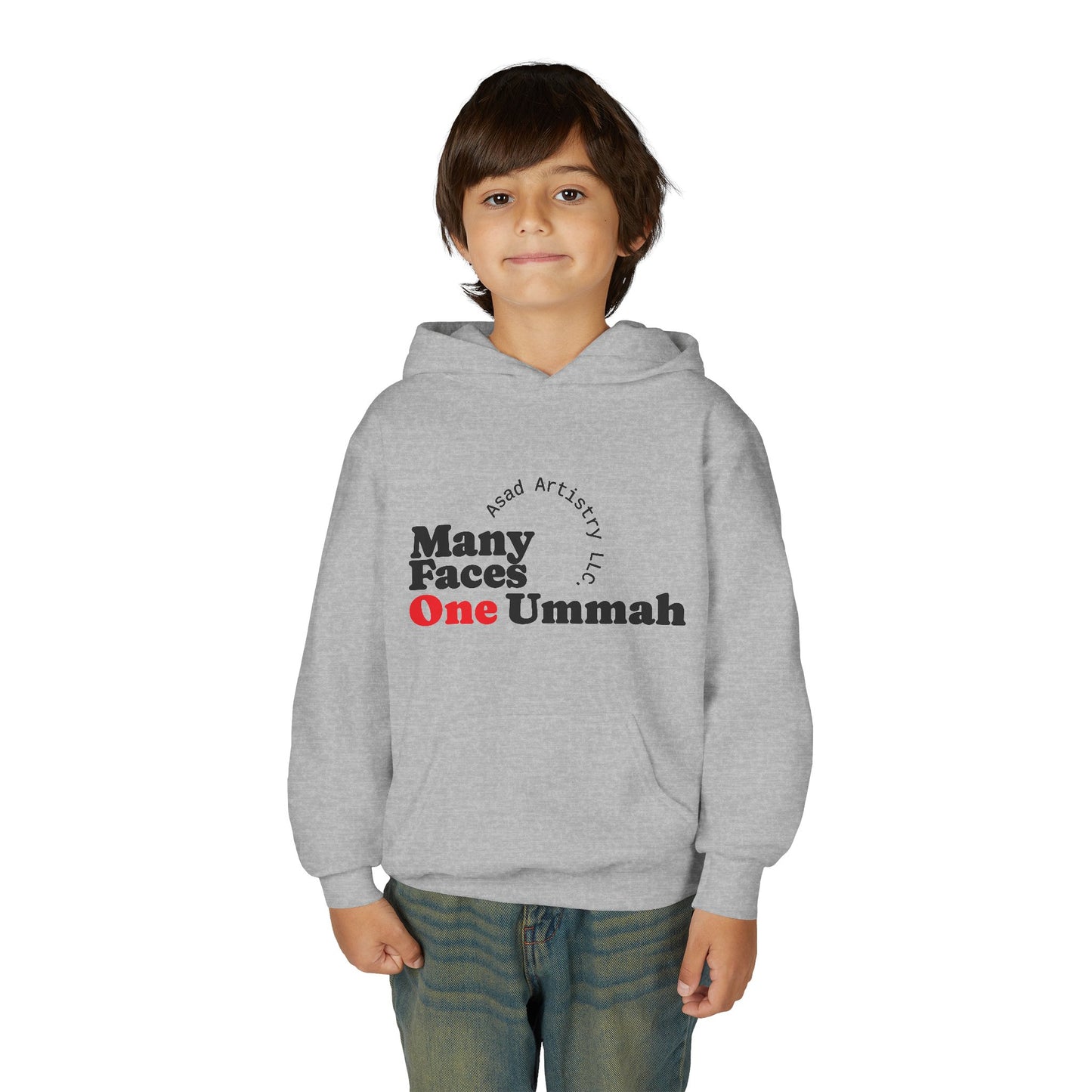 Youth Hoodie – Many Faces, One Ummah: Unity in Comfort