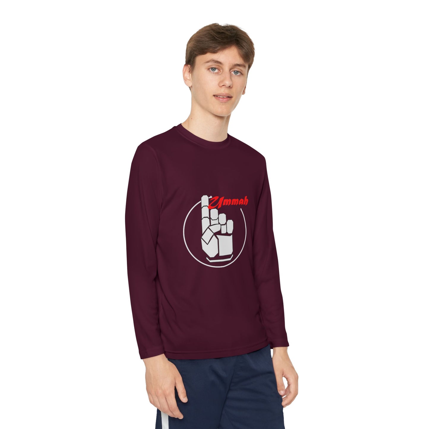 Youth Long Sleeve Faith Tee - Ummah Unity Design
