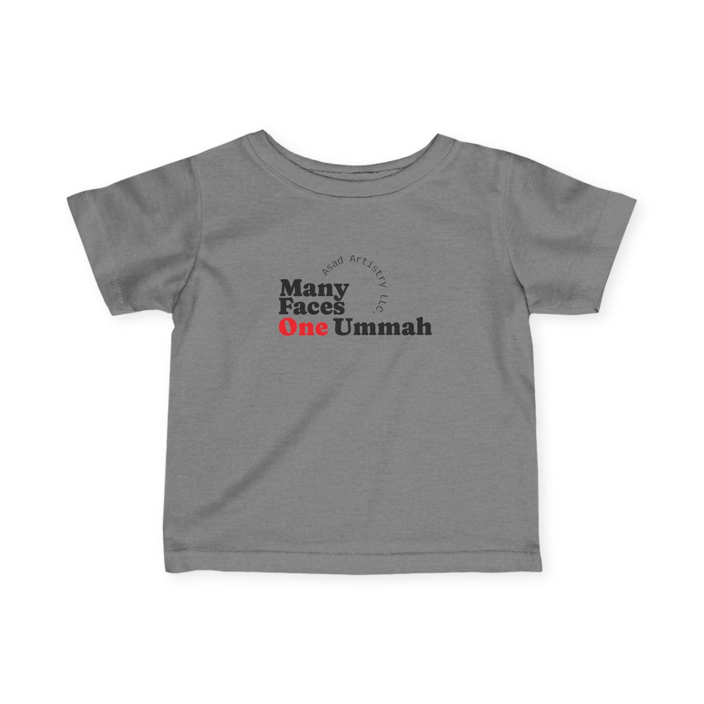 Many Faces One Ummah Infant Fine Jersey Tee – Softness That Speaks Unity