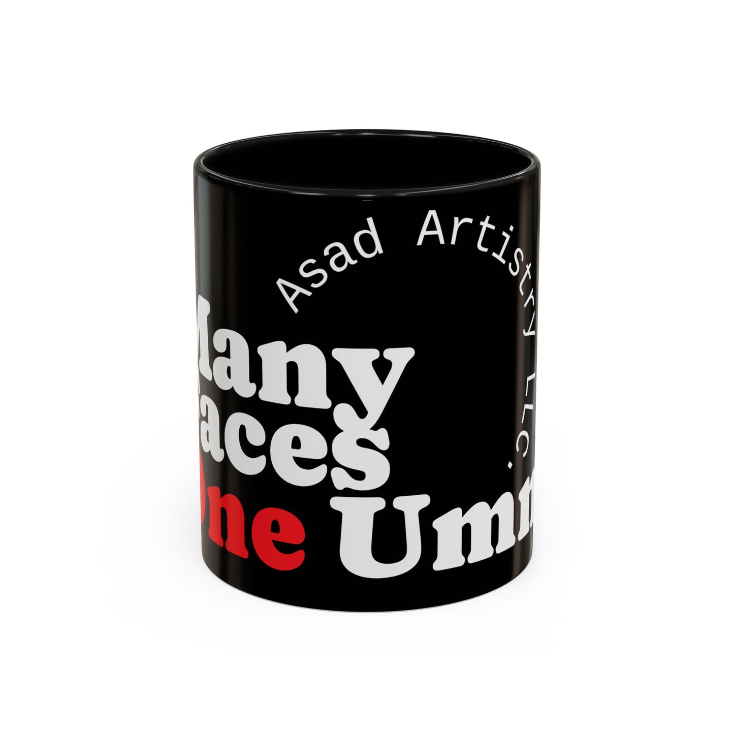 Many Faces, One Ummah Accent Coffee Mug – Sip with Unity