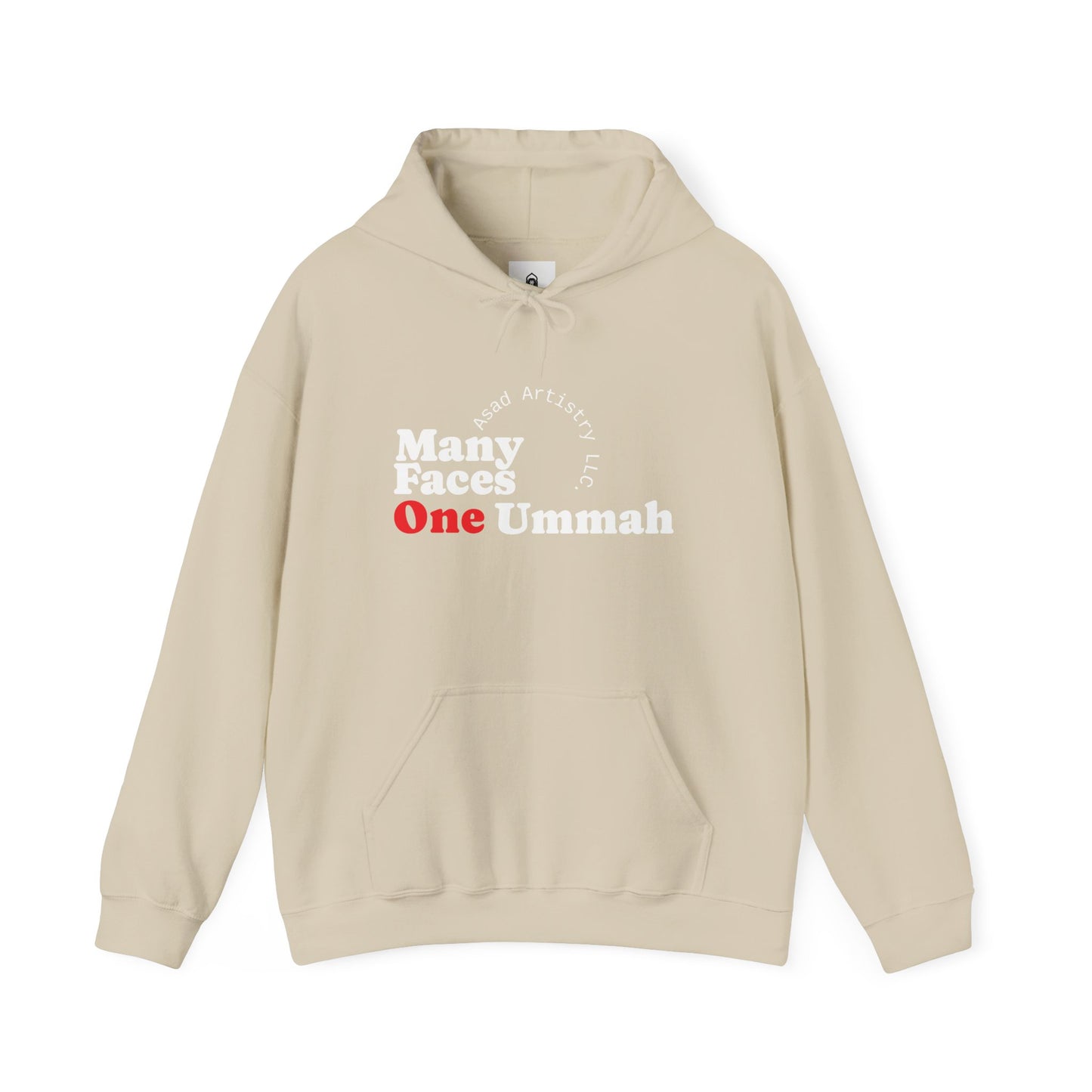 Unisex Heavy Blend Hoodie – "Many Faces, One Ummah"