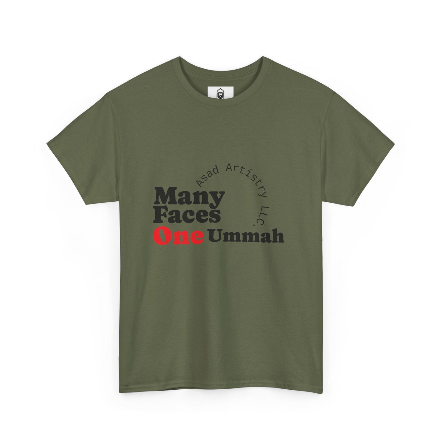 Unisex Heavy Cotton T-Shirt – "Many Faces, One Ummah"