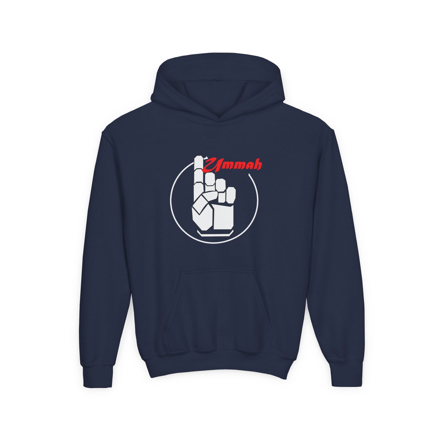 Youth Hooded Sweatshirt with 'Ummah' Graphic - Cozy & Stylish for All Occasions