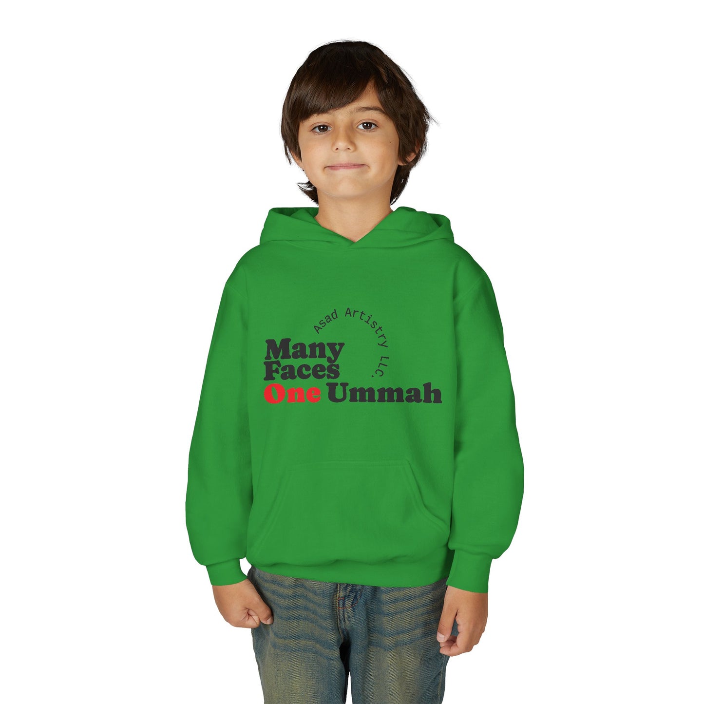 Youth Hoodie – Many Faces, One Ummah: Unity in Comfort