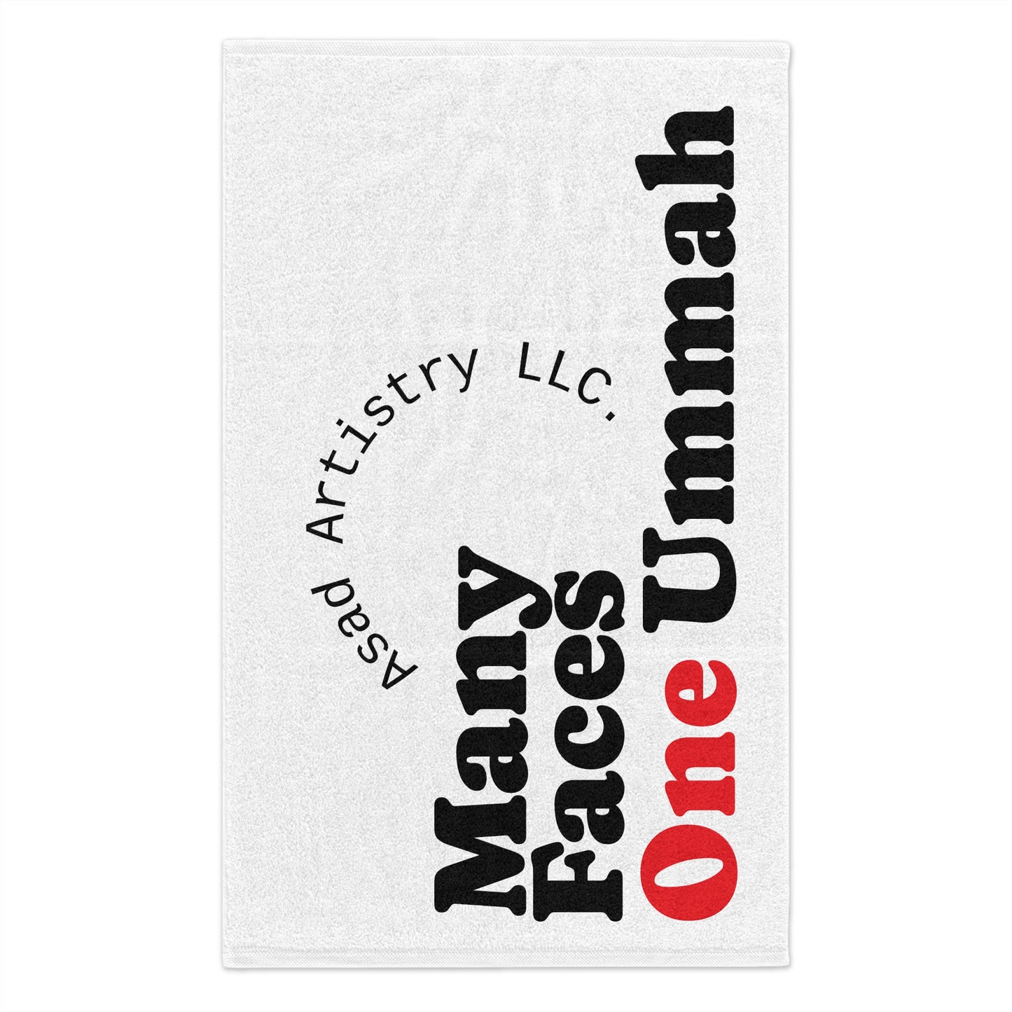 White Rally Towel, Many Faces One Ummah