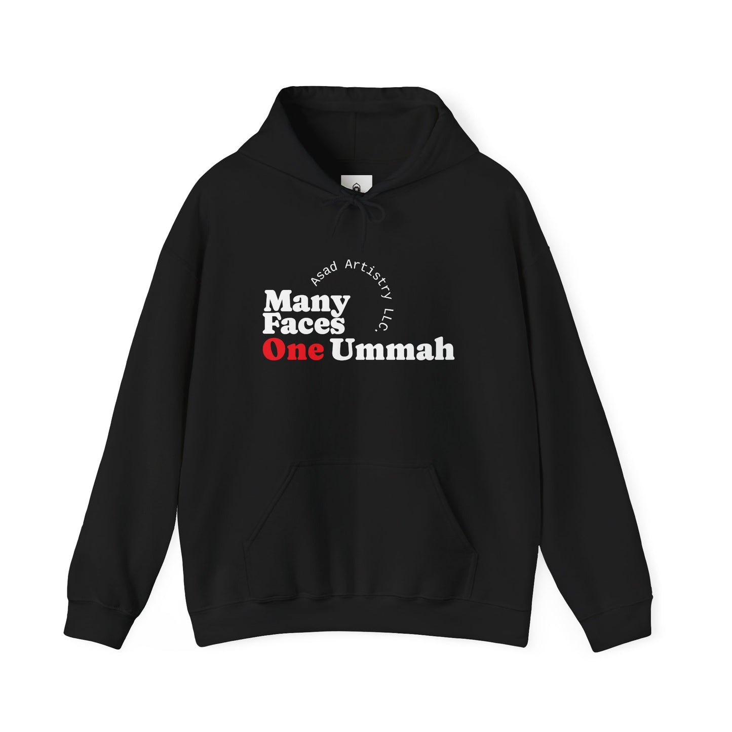 Unisex Heavy Blend Hoodie – "Many Faces, One Ummah"