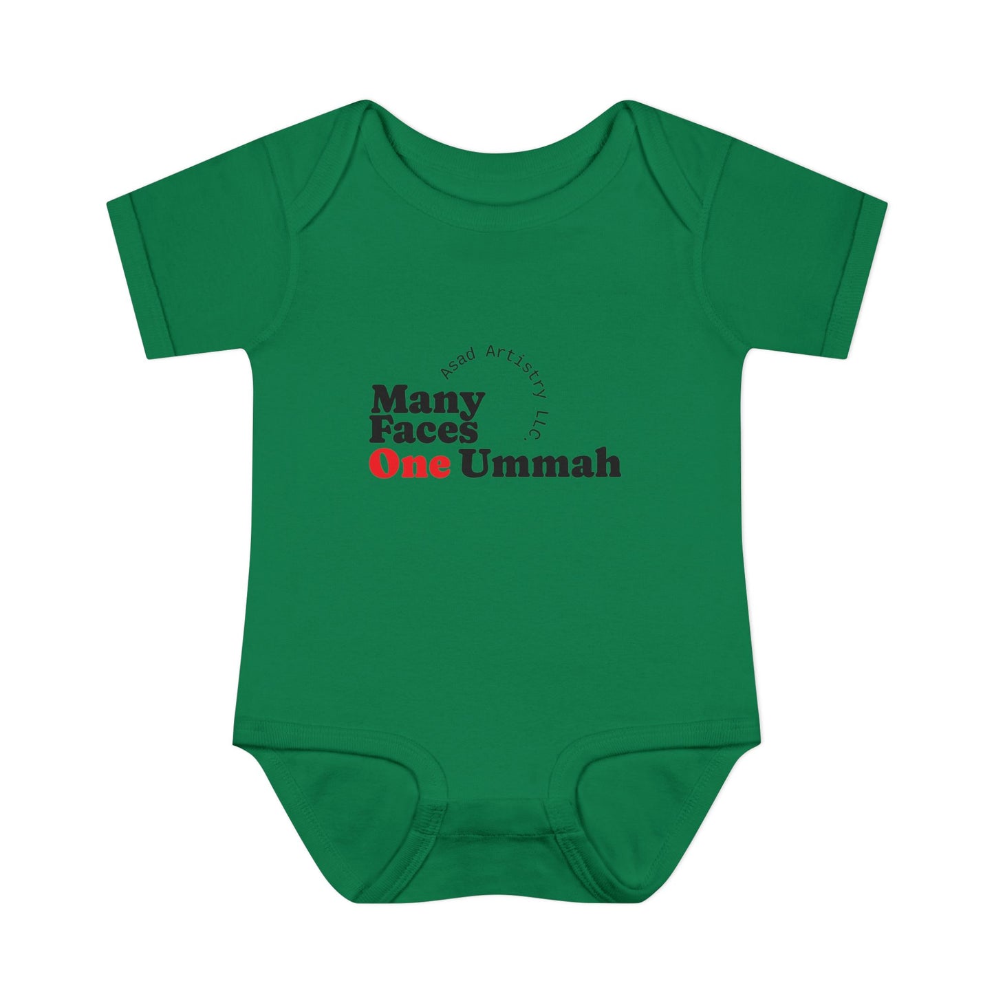 Many Faces One Ummah Infant Bodysuit – Softness, Simplicity, and Unity from Day One