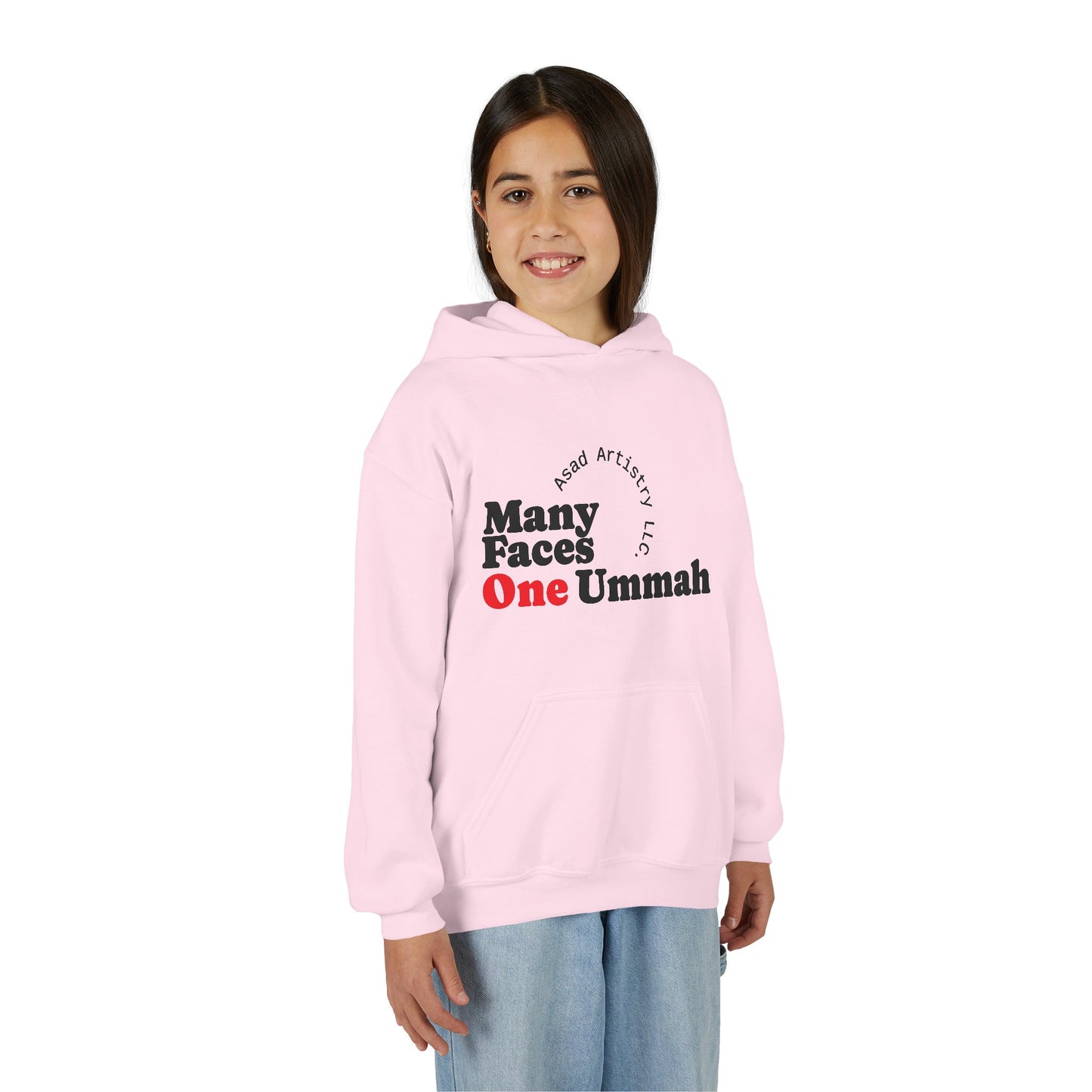 Youth Hoodie – Many Faces, One Ummah: Unity in Comfort