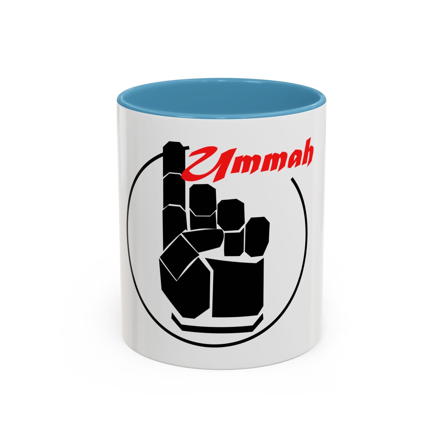 Black Logo-One Ummah Accent Coffee Mug – Sip with Unity